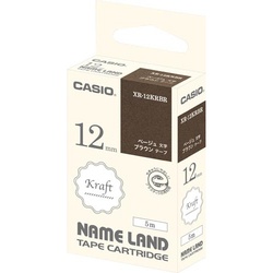 ネームランド　クラフトテープ　ブラウン　１２ｍｍ
