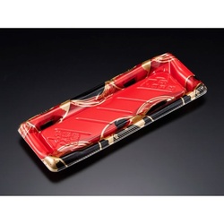 リスパック 寿司容器 美鮮盛 1-6B はんか赤 本体