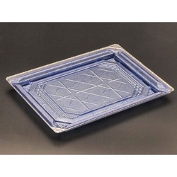 リスパック 刺身容器 バイオPET 美枠 25-18B 箔おし銀 本体