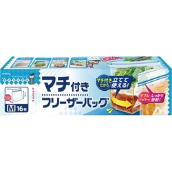 マチ付きフリーザーバッグＭ１６枚入り