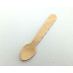 ホウケン産業 使い捨てスプーン 木製 ウッドスプーン110 バラ