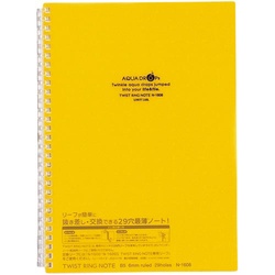 ツイストノートセミＢ５　２９穴　黄　１０冊