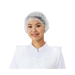 使い捨てカラーモブキャップ　ホワイト　１００枚入