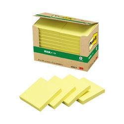 ポストイット　再生紙ノート　７５×７５　黄色２０冊