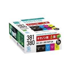 リサイクルインク　ＢＣＩ−３８１＋３８０　５色対応