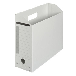 ボックスファイルＡ４横　背幅１００ｍｍ　灰　３冊