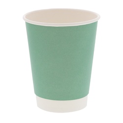 紙コップ エレガントグリーン 無地二重カップ 12オンス 25個/袋