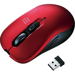 無線５ボタンブルーＬＥＤマウス　レッド