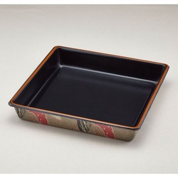 弁当容器 会席折 小(本体)赤舞扇(角桶3) 青葉紙業