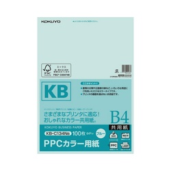 ＰＰＣカラー用紙共用紙　Ｂ４　１００枚入　青