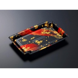 中央化学 刺身容器 CF かく鉢 26-17 竹霞R-BK 本体