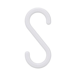 Ｓ字フック（小）６個入　ホワイト