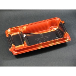 【廃番商品】リスパック どんぶり容器 バイオデリカ グリーン2 3-2B G2B 本体 外赤