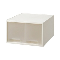 引き出しケース　Ａ４タテ深型ハーフホワイト　３台