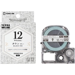 テプラＰＲＯテープ　マット模様　タウン１２ｍｍ黒字