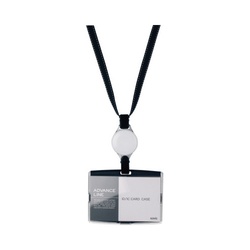 ハード吊下げ名札アドバンスライン（リール式）黒５個