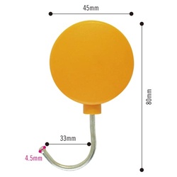 プラマグネットフック　中　橙　５個入