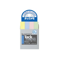 タックメモ　ふせん　７５×１２．５　混色×４冊