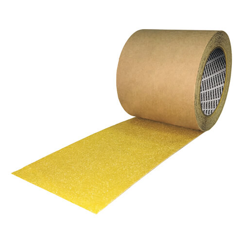 【廃番商品】滑り止めテープ100mm×18m　黄　【ＴＲＵＳＣＯ ノンスリップテープ屋内外用 平滑面強粘着タイプ １００ｍｍＸ１８ｍ 黄色】
