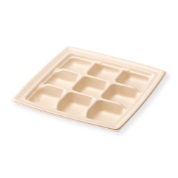 軽食容器 SBT-パルプ9区切りトレイ シンギ