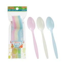 サンナップ 使い捨てスプーン カラースプーン 17cm 10本入