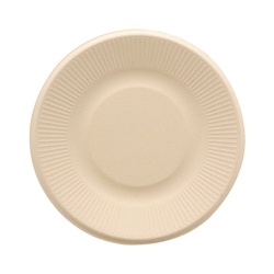 HEIKO 紙皿 業務用 バガスペーパーウェア プレート クラフト 21cm 50枚/袋