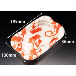 リスパック 軽食容器 ホット なごやか 20-13B 本体 彩色赤