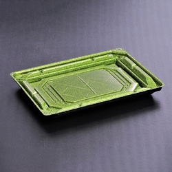 リスパック 刺身容器 バイオPS 美枠 20-15B ステラグリーン 本体