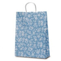 紙手提袋 1803 自動紐手提袋 T-8 カレン(ブルー) ベルベ