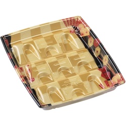 惣菜容器 角盛鉢24-20(30)Dタテ 扇市松金 エフピコ