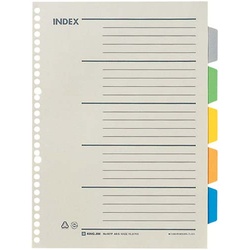カラーインデックス（多穴）Ａ４縦　３０穴５山１０組