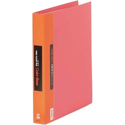 カラーベース差替式赤Ａ４縦背幅４０ｍｍ３０穴３冊