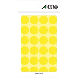 カラーラベル　丸型　２０ｍｍ径　黄