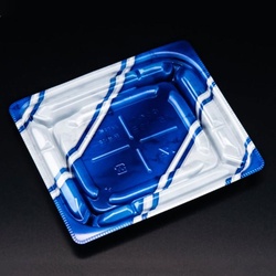 リスパック 弁当容器 バイオデリカ優枠15-13B 本体 K-ルネ青
