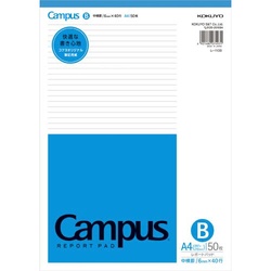 レポート箋Ａ４　薄口５０枚　レ−１１０ＢＮ×１０冊