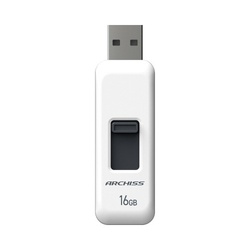 スライド式ＵＳＢメモリ　１６ＧＢ　ホワイト