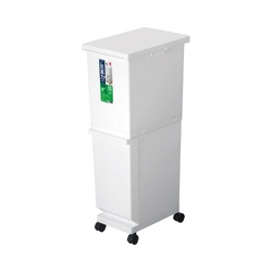 セパ　分別スリム　２段　５５Ｌ　ホワイトグレー