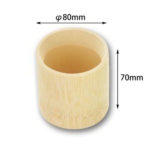 木製トレー 竹筒 W(L) アサヒグリーン