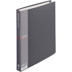 クリアファイルＡ４縦４０Ｐダークグレー　６冊
