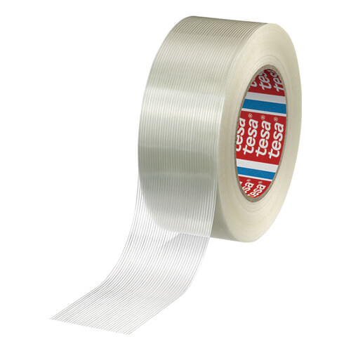 【廃番商品】結束テープ50mm×50m　白　【ｔｅｓａ フィラメントテープ 白 ５０ｍｍｘ５０ｍ】