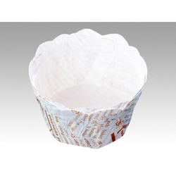 平野紙器 ケーキカップ フラワーポットφ55JP 黄土英字新聞