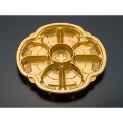 リスパック 惣菜容器 クリーンカップ よつば25-25B 9S カリス金 本体