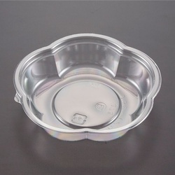 弁当容器 フラワー 120(本体)透明 青葉紙業