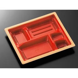 中央化学 弁当容器 CT WF-22B-27 赤木目BK 本体L