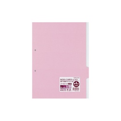 カラー仕切カード　Ａ４縦　第４山　桃　２０枚