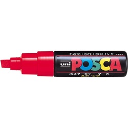 水性マーカー　ポスカ　太字　赤
