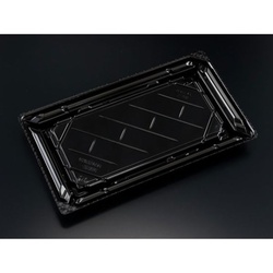 リスパック 寿司容器 バイオPET 美枠寿司 2-5B 黒 本体