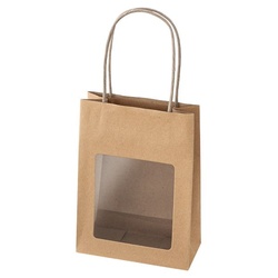 紙手提袋 シンプルクオリティ窓付ペーパーバッグ-3(20枚) ヘッズ