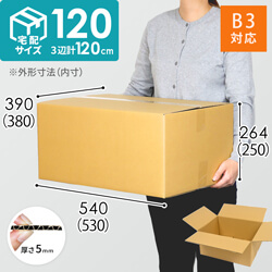 宅配120サイズ】 ダンボール箱（B3サイズ） | ダンボール・梱包資材