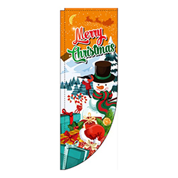Merry Christmas オレンジ Rのぼり (棒袋仕様) 